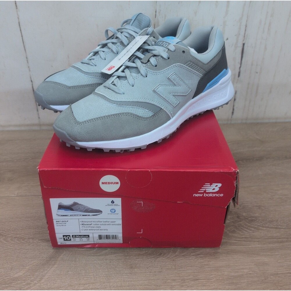 NEW BALANCE MG997GB GOLF Shoes Men's Size 10 D Grey Blue Spikeless New